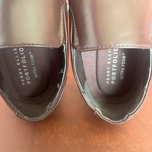 Perry Ellis Samuel GP Brown Slip On Loafer Dress Shoes - Picture 9 of 13
